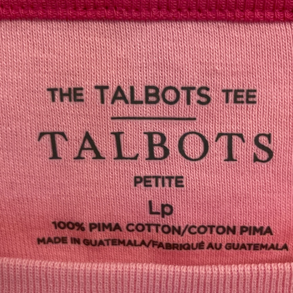 Talbots Light Pink Boatneck 3/4 Sleeve Shirt - Picture 2 of 5
